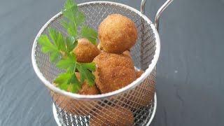 Cómo hacer croquetas de queso y harina de setas [upl. by Atnwahsal]