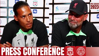 Klopp amp Van Dijk press conference  Leicester City injury update amp more [upl. by Ahsinrac]