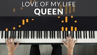 Love Of My Life  Queen  Tutorial of my Piano Cover [upl. by Atauqal96]