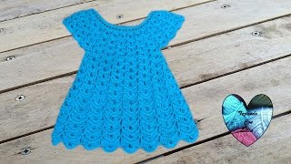 Vestido tejido a crochet todas las tallas parte 1 [upl. by Lemak]