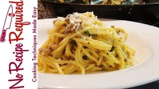 Spaghetti with White Bolognese  NoRecipeRequiredcom [upl. by Delcine]