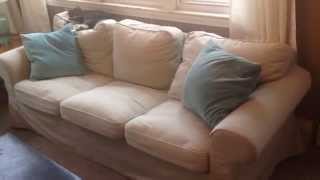 IKEA EKTORP Sofa Couch Tygelsjö beige Customer Product Review Video [upl. by Bartko]