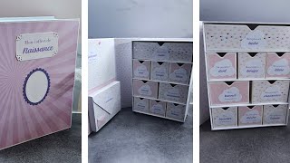 Scrapbooking  tuto 1 coffret de naissance [upl. by Teece]