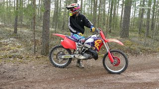 Bros Honda CR250R 95 2Stroke Spring Braaps [upl. by Aicetel]