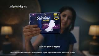 Put staining worries to sleep  Stayfree Secure Nights  Only for ₹50 [upl. by Stanfill]