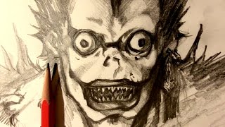 ASMR  Pencil Drawing 47  Ryuk Request [upl. by Melanie276]