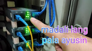 Fiber Media Converter troubleshooting and fix problem  Tagalog  indicator lights error [upl. by Edras]