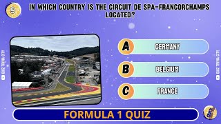 Quiz Trivia City Formula1 Guess all Circuit Locations [upl. by Porush376]