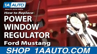 How to Replace Window Regulator 9404 Ford Mustang [upl. by Hoffert122]