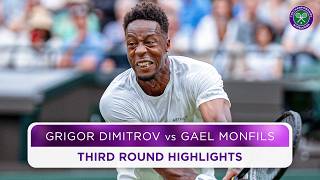 Rolling back the years  Grigor Dimitrov vs Gael Monfils  Highlights  Wimbledon 2024 [upl. by Supmart]