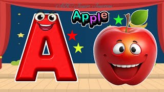 ABC Kids Song  A for Apple  Kiddos Study Zone Phonics Song ABC lyrics song Tiny Tots abcdsong [upl. by Eilraep]