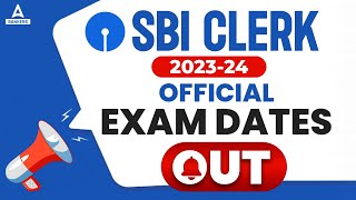 SBI Clerk Exam Date 2023 Out  SBI Clerk Prelims Exam Date  Full Details [upl. by Ragas]