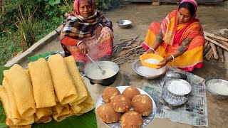 Grandma special PATISHAPTA PITHA recipe  পাটিসাপটা পিঠা রেসিপি [upl. by Afatsuom750]