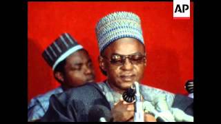 GS 3 2 83 NIGERIAN PRESIDENT SHAGARI PRESS CONFERENCE [upl. by Aholah]