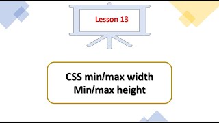 Lesson 13 in css3 CSS minmax width Minmax height [upl. by Stricklan]