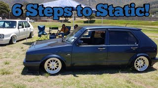 6 Steps to Slam your Mk1 VW  Citi Golf [upl. by Boyden3]