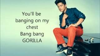 Bruno Mars  Gorilla Lyric Video [upl. by Oiramad190]