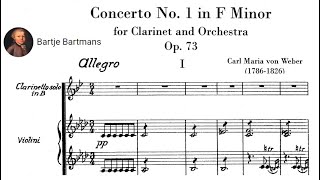 Carl Maria von Weber  Clarinet Concerto No 1 in F minor Op 73 1811 [upl. by Atoiganap]