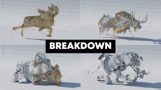 Breakdown MechZoo  Deformers and Path Tracing [upl. by Sacrod]