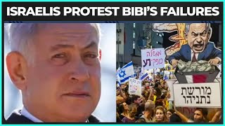 Israelis Hold MASSIVE Protests Over Netanyahus Failure To Save Hostages [upl. by Saidnac674]