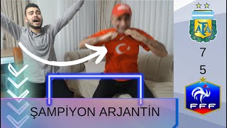 DÜNYA KUPASI FİNALİNE TEPKİ VERDİK İNANILMAZ MAÇIN KAZANANI ARJANTİN DÜNYA KUPASI MESSİNİN [upl. by Anerroc126]