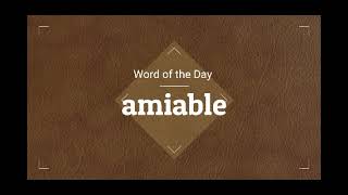 amiable meaning and usage [upl. by Damaris]