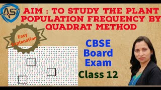 Aim  To study the plant population frequency by quadrat method [upl. by Kaye]