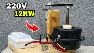 I turn air condition fan into 220V Electric Generator [upl. by Rutledge396]