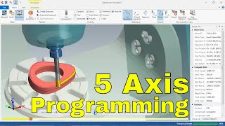 Mastercam 5 Axis Swarf Milling Multiaxis Tool path Tutorial [upl. by Anhsirk]