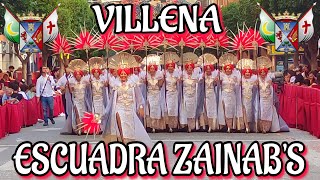 4K LA ENTRADA  ESCUADRA ZAINABS  VILLENA morosycristianos desfile fiesta villena alicante [upl. by Sandler245]