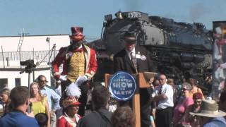 Worlds Longest Circus Train pulled By Steam arrives [upl. by Aver259]