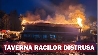 Incendiu la Taverna Racilor  Reactia lui Pescobar dupa ce focul a distrus restaurantul [upl. by Eiggam57]