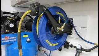 TOOL REVIEW  Good Year 50 x 38quot Retractable Air Hose Reel [upl. by Buller610]