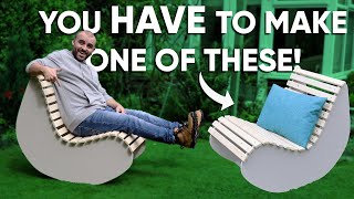 How To Make A Plywood Rocking Chair  On A Budget [upl. by Naesed]