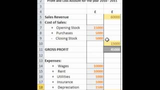 Business Finance Profit and Loss Account Tutorial [upl. by Minda629]