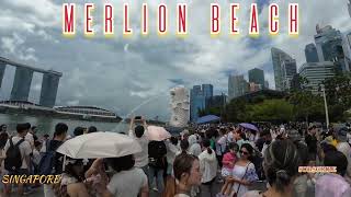 Merlion Park  Merlion Beach  Singapore  UNIQUEVISIONS5 [upl. by Sholeen]