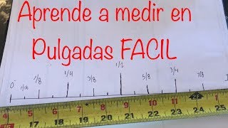 Como Medir En PULGADAS  FÁCIL   How to read a tape measure [upl. by Batish]