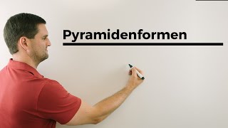 Pyramidenformen Volumen Oberfläche Grundfläche Mantel Körper Mathe by Daniel Jung [upl. by Territus804]