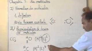 cours seconde  chimie ch3  représentation de lewis de CO2 [upl. by Annairb774]