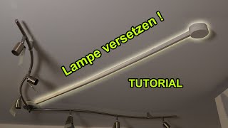 DECKENLEUCHTE VERSETZEN UND STROMKABEL VERLÄNGERN  TUTORIAL  FACTOREM  LAMPE MONTIEREN [upl. by Kcirredal]