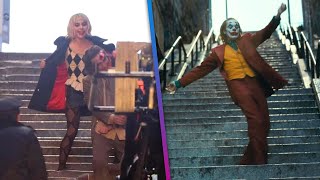 Lady Gaga Goes FULL Joker on Iconic Steps While Shooting Sequel [upl. by Laehctim]