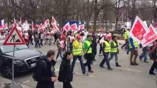 verdi Streik in der Tarifrunde 2015 des öffentlichen Dienstes [upl. by Gerbold]