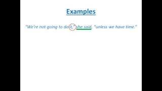 Direct Speech Punctuation  Quoted Speech  Grammar [upl. by Kcirrek]