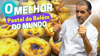 A MELHOR RECEITA DE PASTEL DE NATA  PASTELZINHO DE BELÉM  MASSA FOLHADA CROCANTE [upl. by Sabah]