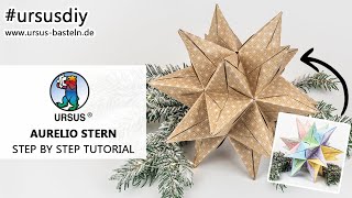 Aurelio Stern basteln  Einfache Step by Step DIY Faltanleitung [upl. by Danica513]