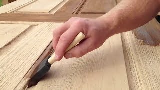 Refinishing a fiberglass entry door [upl. by Ebenezer]