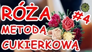 Kwiatki z bibuły 4  róża metodą cukierkową [upl. by Philipp]