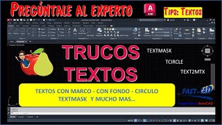 🔠 TRUCOS Y TODO SOBRE TEXTOS  AUTOCAD  Recuadro circulo fondo al texto y mas… 🍎🍐 [upl. by Nnyllaf]