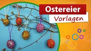 ✂ Ostereier Vorlagen ✂ Ostereier mit Perlen verzieren  trendmarkt24 [upl. by Margaux589]