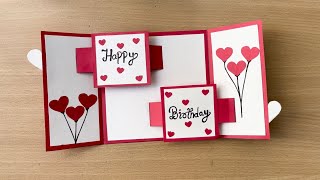 Happy Birthday Card  Easy card for birthday and anniversary [upl. by Alano]